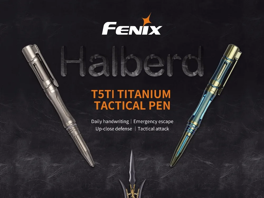 2017 Новый Fenix t5ti Титан тактическая ручка бутсы и самообороны в суровых условиях тактической обороны Ручка