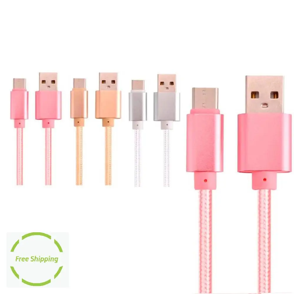 

High Quality Type C Aluminum Data Sync USB Charger Braided Cord Extra Long Cable Charing For Samsung Galaxy