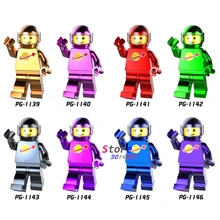 50 шт. астронавт в космосе человек Золотой, Хромированый серии строительные блоки, друзья для девочек мальчик дом игры дети Дети игрушки