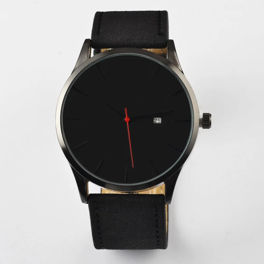 

2018 New Luxury Brand Quartz Watches Men Simple Automatic date Clock Men Sports Military Leather Strap Fashion Wrist Watches