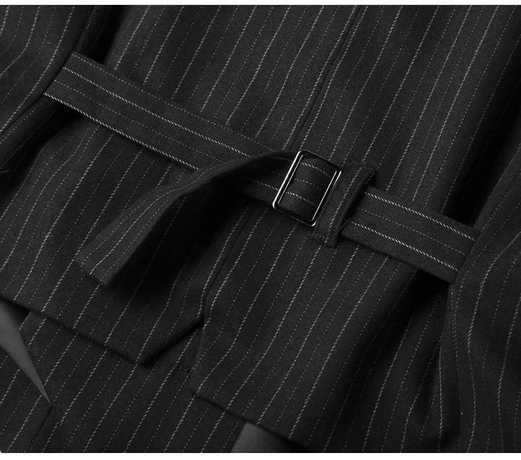 Для мужчин новые модные весна-осень тонкий Полосатый жилет Для мужчин s двубортный Повседневная костюм высокого качества жилеты Для мужчин бизнес платье жилет M118