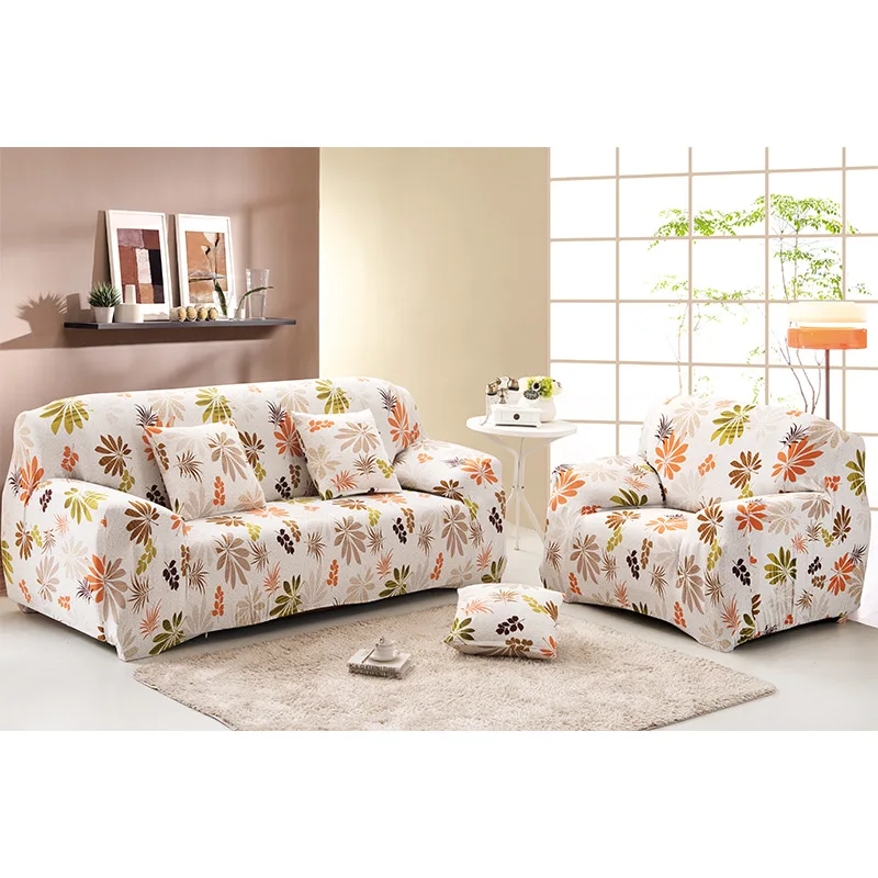 

Flower Slipcover Sofa Cover Tightly All-inclusive Wrap Single/Double/Three/Four-Seat Sofa Cover Elasticity Sofa Cover 1pc