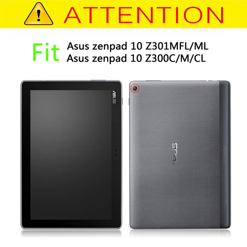 Твердый Чехол для Asus Zenpad 10 Z301ML Z301MFL Z300C/M/CG 10,1 дюйма, из искусственной кожи защитный чехол для планшета защитный чехол для телефона+ защитная пленка на экран+ подставка для ручек
