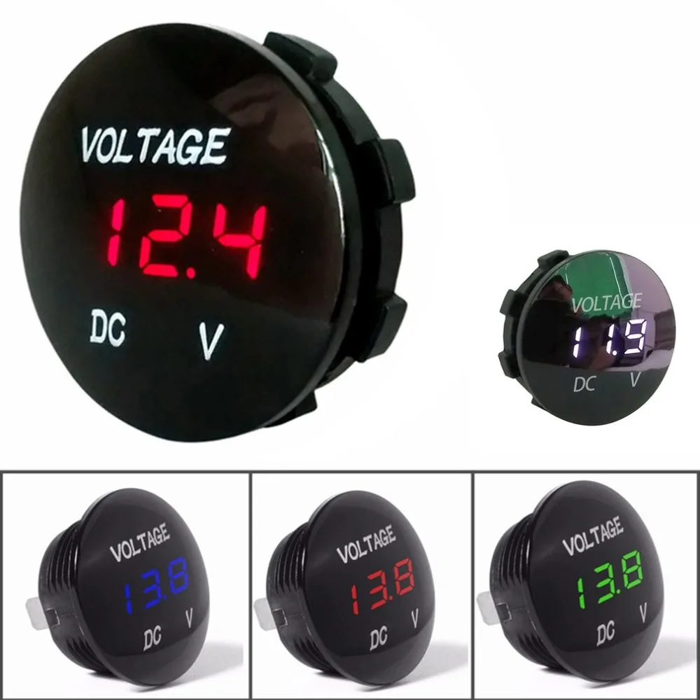 

5-48V LED Display Digital Panel Voltmeter Electric Voltage Meter Volt Tester for Auto Battery Car Motorcycle Ship Waterproof
