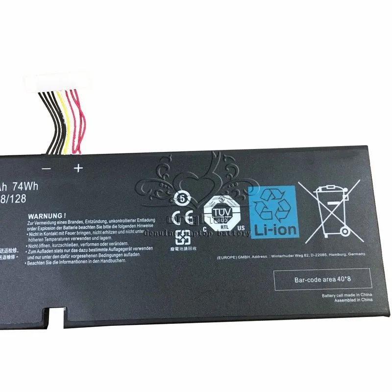 JIGU Оригинальный аккумулятор для ноутбука 4ICP9/38/128 GMS C40 961TA005F ForRAZER Blade Pro 2013 17 2015 RZ09