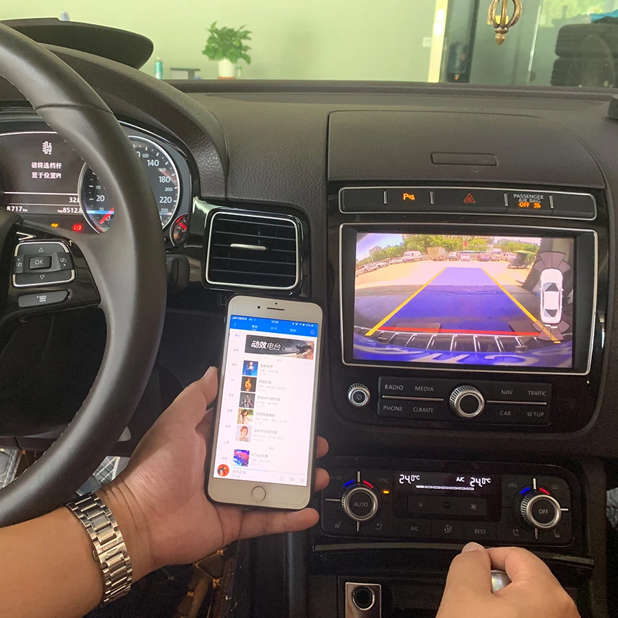 Joyeauto Wi-Fi Беспроводной Apple Carplay для Фольксваген Touareg 2010- 8 дюймов Android ваши зеркала и добавит позитива вашей поездке играть Поддержка спереди/сзади Камера