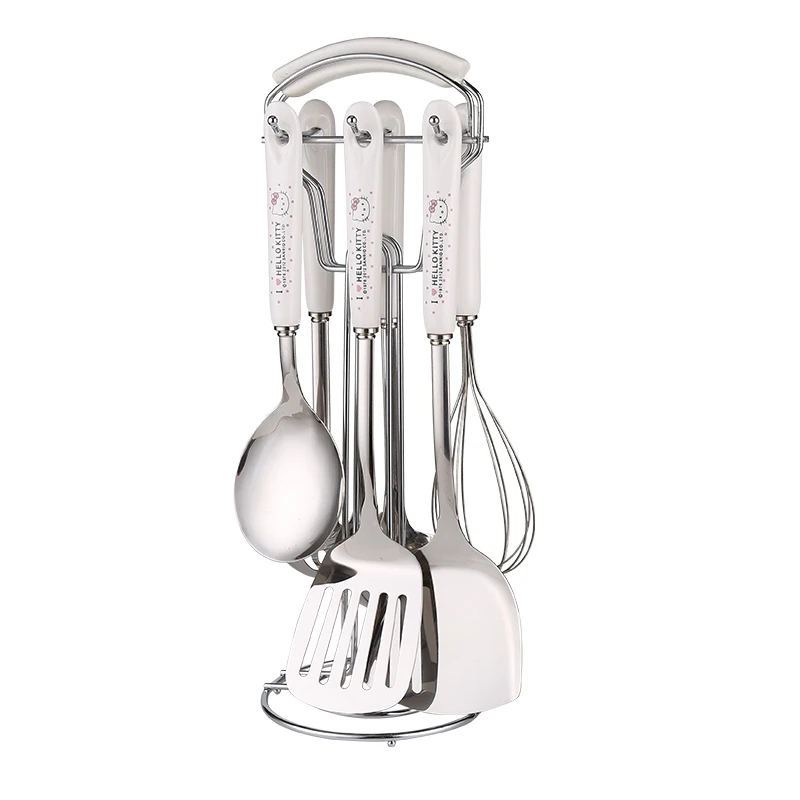 

1 Set 6 In 1 Cartoon Stainless Steel+Ceramic Home Kitchen Cooking Tools Cooking Utensils Utensilios De Cozinha