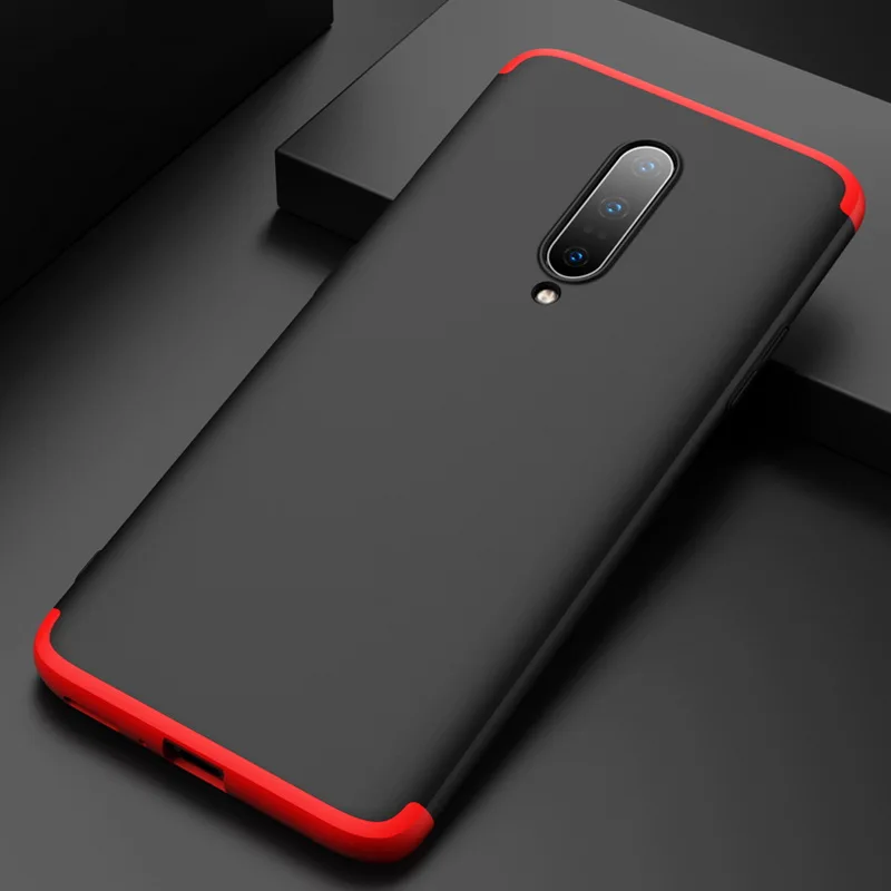 

Ultra-thin 360 Degree 3 IN 1 Full Cover Protective Phone Case For OnePlus 7 Pro 7 6T 6 5T Matte Plastic Shockproof Hard Cover