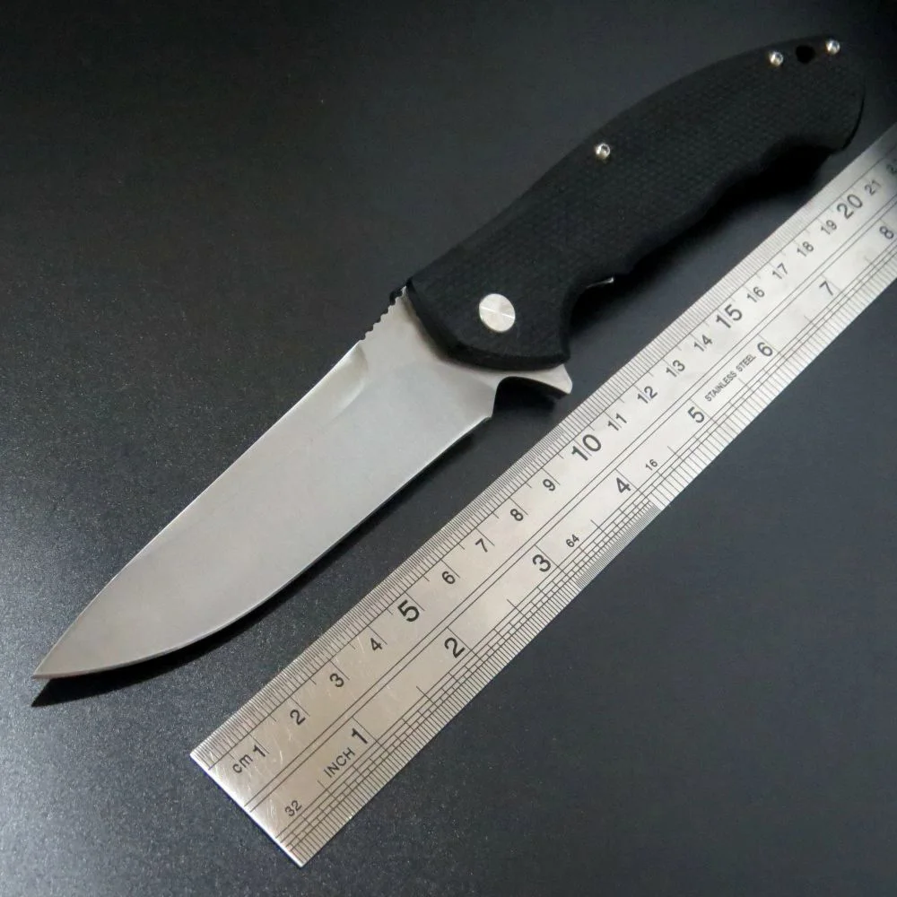 Efeng New Custom Tactical Folding Knife 440 Blade Black G10 Handle