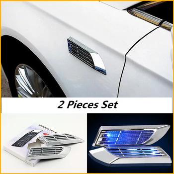 

Solar Energy 1 Car Stickers Pair Modified Wind Net Car Styling Exterior Accessories Decoration Simulation Light Vent Air Sticker