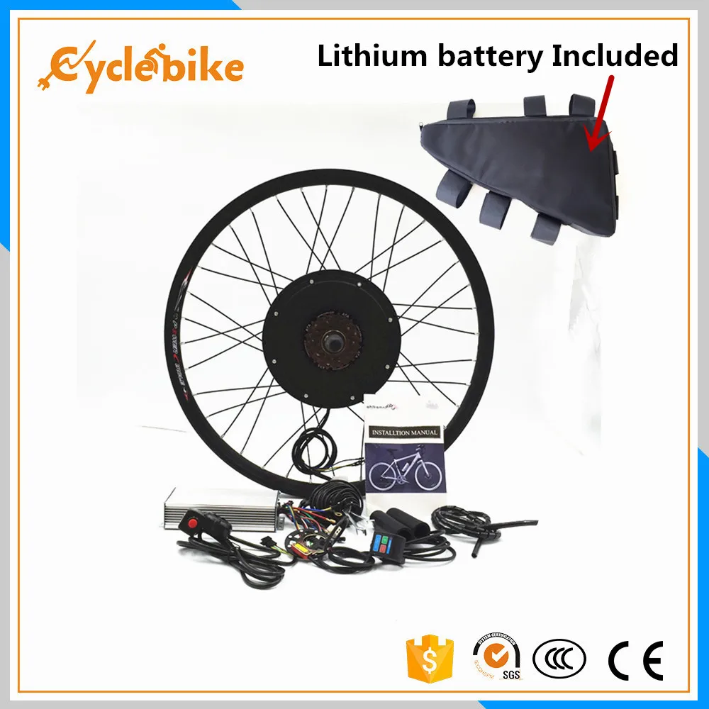 Комплект для электровелосипеда ebike передний или задний двигатель 65 км/ч 48 В 1500 Вт
