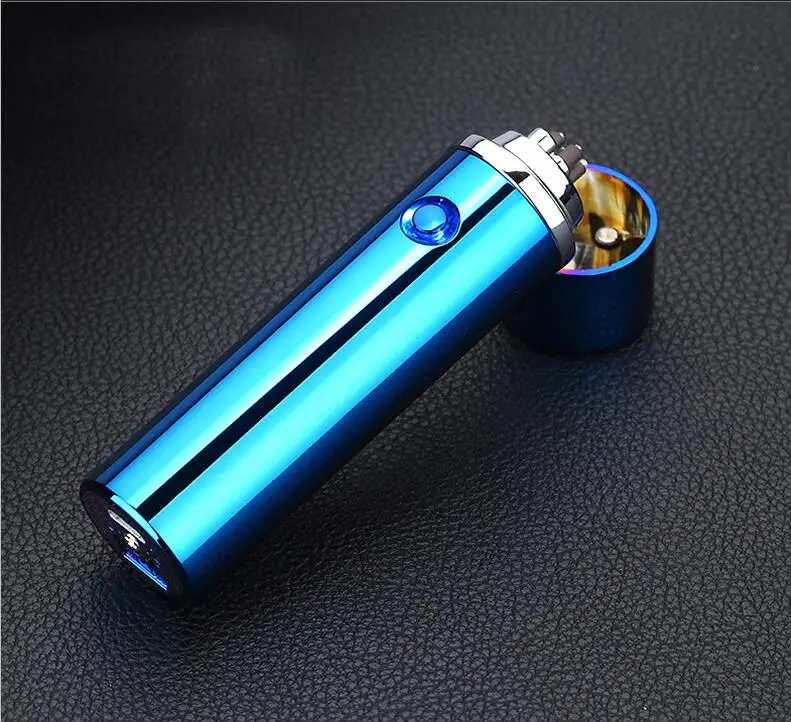 Высокое качество, цилиндрическая USB зарядка, дуговые зажигалки, 6 дуг, Электронная сигаретная Зажигалка высшего класса, сигаретная зажигалка, 10 цветов