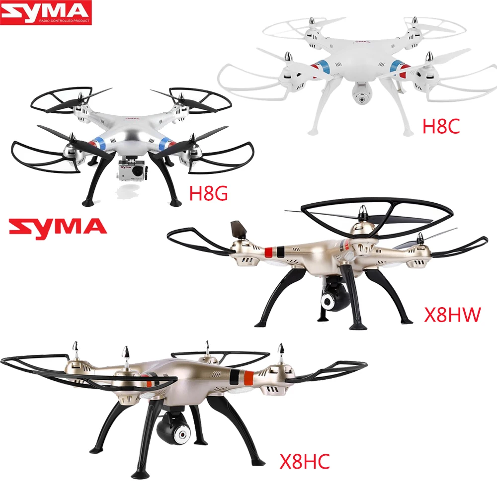 

SYMA X8G X8C X8HC X8HW 2.4GHz 4CH Frequency 0.3MP 2MP 8MP HD Camera RC Quadcopter Helicopter Professional Drone With LED Light