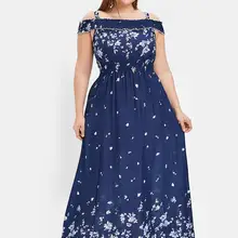 Wipalo Женское платье с высокой талией без рукавов на бретелях большого размера с цветочным принтом в пол, летний сарафан