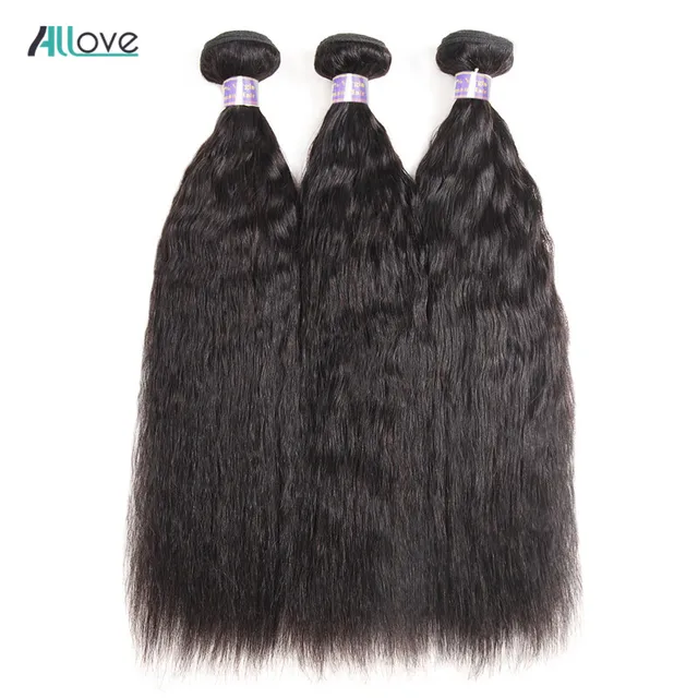 Special Price Allove Peruvian Yaki Straight Human Hair Weave Bundles Natural Color Double Machine Weft Hair Extensions Non Remy Hair Bundles Special Price Allove Peruvian Yaki Straight Human Hair Weave Bundles Natural Color Double Machine Weft Hair Extensions Non Remy Hair Bundles