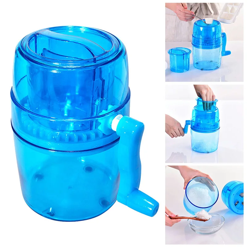

Portable Hand Cranked Manual Ice Crusher Shaver Shredding Kids Snow Cone Maker Machine Ice Machine Bar Kitchen Accessories