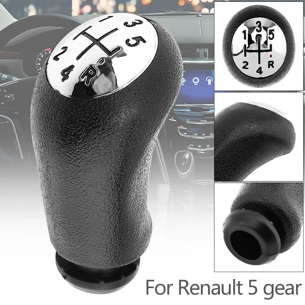 

Black 5 Speed ABS Plastic Car Manual Gear Shift Handball Knob for Renault CLIO MK3 3 III Megane MK2 Scenic MK2 5 Gear Models