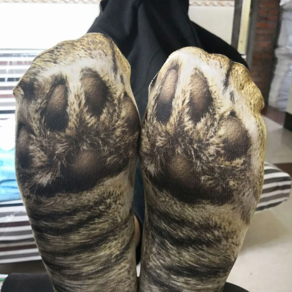 Забавные 3D принтет носки хлопок животные ноги узор мужские и женские носки-тапочки зима осень Ankel Длина Рождество Meias Sokken