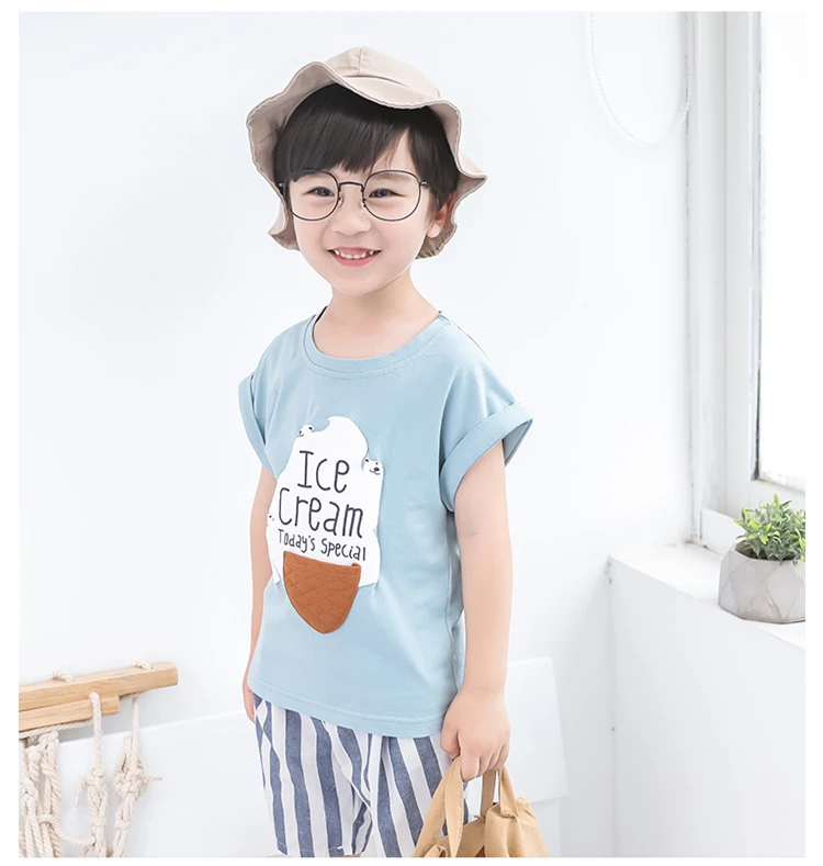 New Cotton Baby Boys Clothes Set Summer Casual Toddler Girl Outfits 2pcs Children Clothing Letter Tshirt Stripe Shorts Kids Suit (6)
