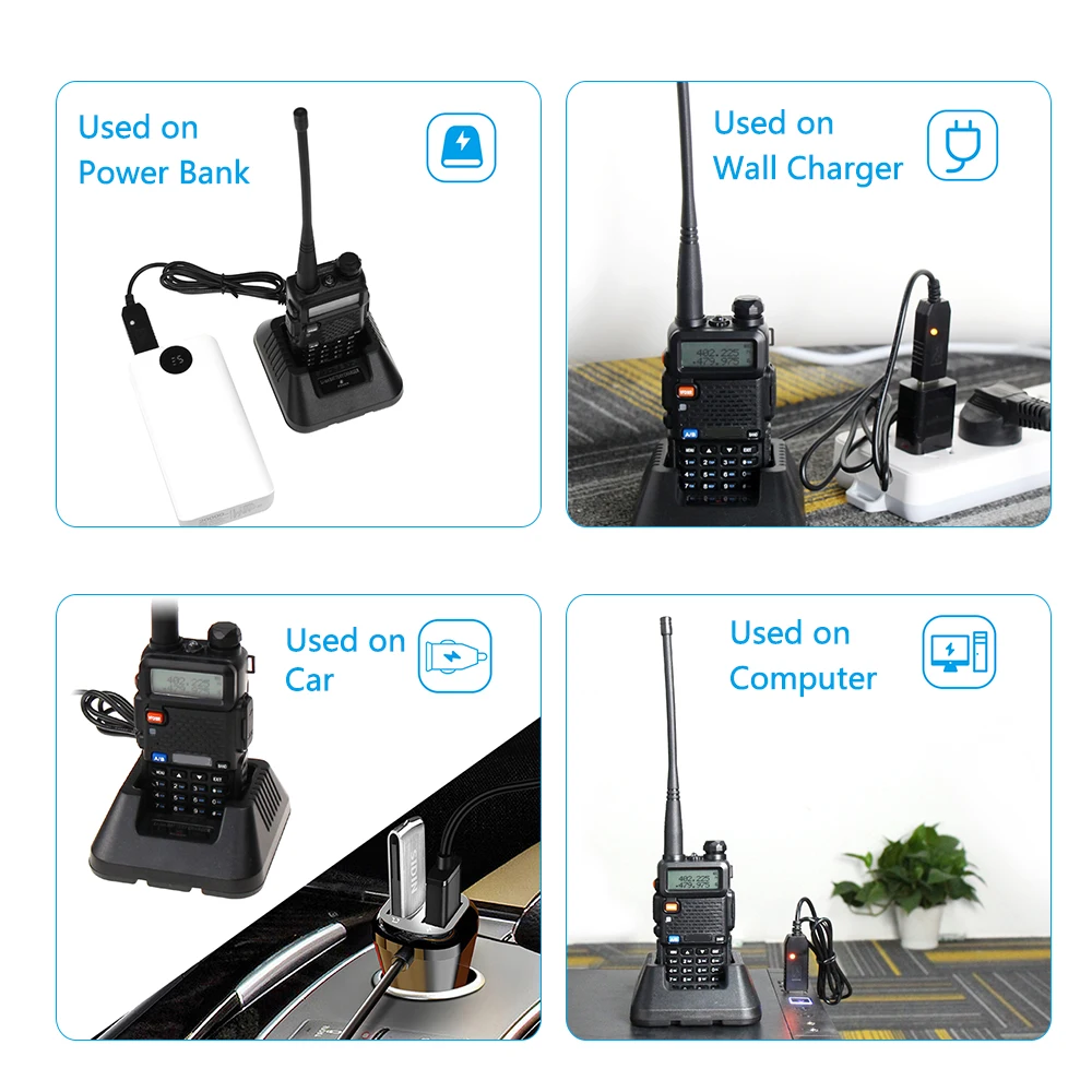 Оригинальный Baofeng UV 5R Walkie Talkie литий ионный аккумулятор настольное зарядное