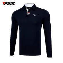 Новинка PGM Мужская футболка с длинными рукавами для гольфа мужская Спортивная Футболка с отложным воротником и длинными рукавами мужские мягкие удобные мужские майки