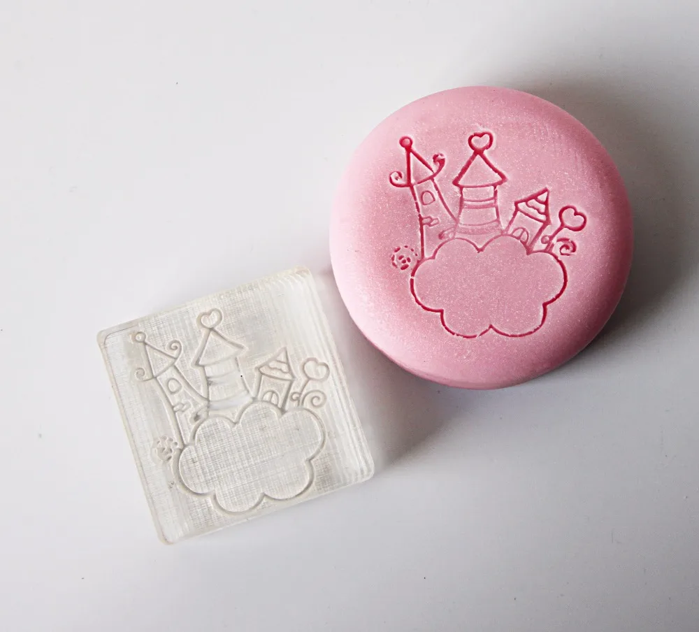 

free shipping Sky Castle soap stamp stamp mold mini diy patterns natural 5cm