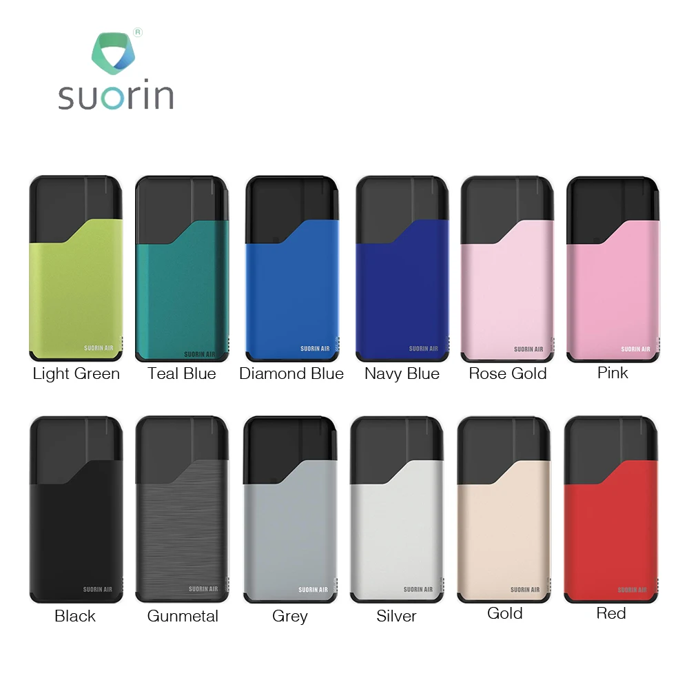 100% оригинал Suorin Air Starter Kit 400 мАч все-в-одном электронная сигарета комплект с 2 мл картридж 16 Вт мощность легко носить с собой электронные