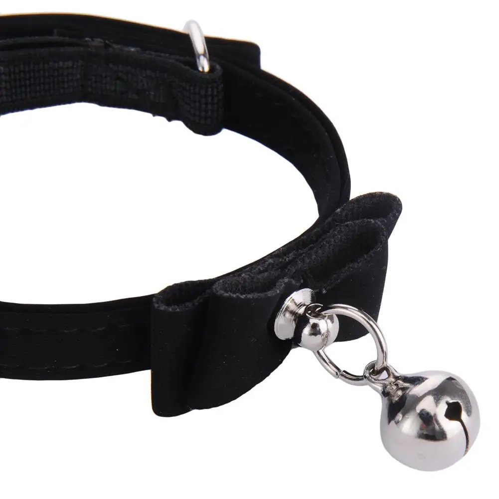 Black Bow Tie Cat Collar with Sash Small Bells Luxury Flocking Adjustable Pet Collar for Small Puppy Dogs and Kittens 20E Black Bow Tie Cat Collar with Sash Small Bells Luxury Flocking Adjustable Pet Collar for Small Puppy Dogs and Kittens 20E
