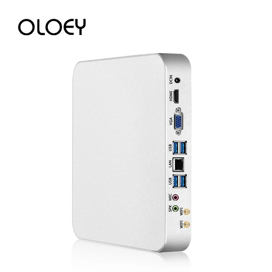 OLOEY Mini PC Intel Core i7-4500U Windows 10 8GB RAM 480GB SSD 300Mbps WiFi Gigabit Ethernet 4K UHD HDMI VGA 6*USB