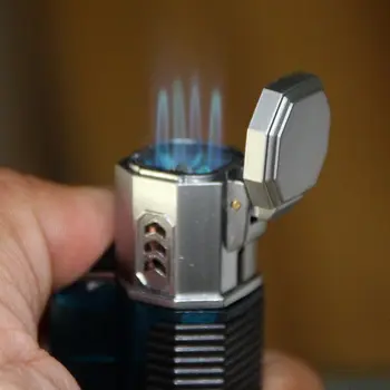 

Kitchen Outdoor Barbecue Metal Butane Inflatable Lighter Windproof Gas Lighter Small Spray Gun Cigar Cigarette Lighter