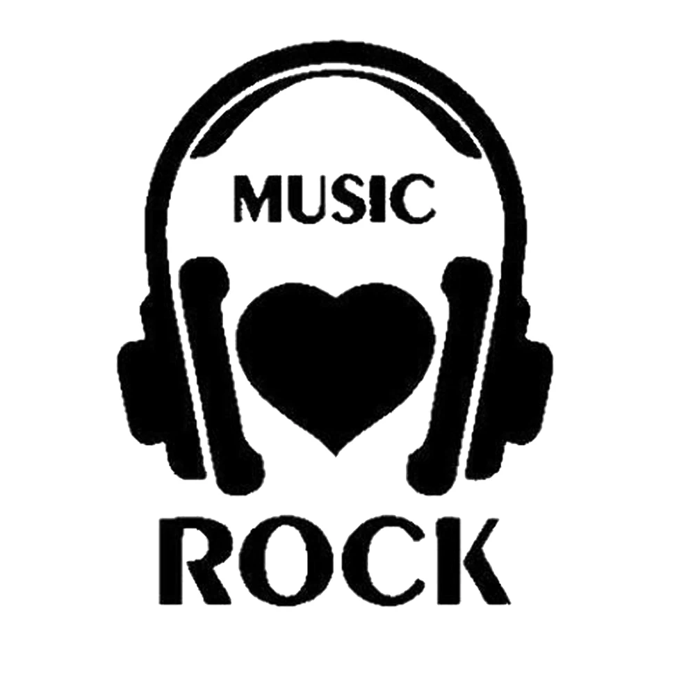 

Автомобильные наушники Music Heart Rock виниловый стикер окно наклейка красивые и крутые наклейки 13,7 см x 17,8 см