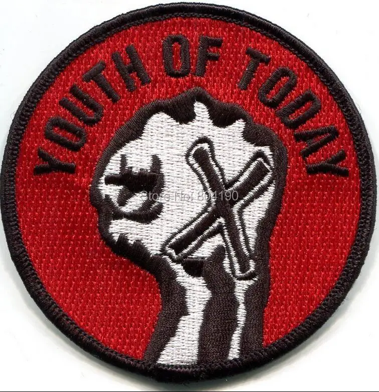 3.5" YOUTH OF TODAY straight edge PATCH Music Band Embroidered SEW IRON