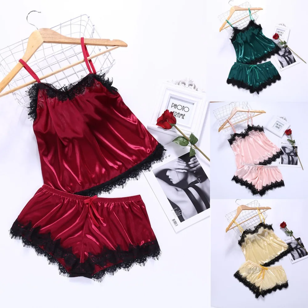 

Passion Lingerie Babydoll Nightwear 2PC Set Underwear And Shorts Pajama Set Summer Hot Women Sexy Big Sizes Various Colors #D