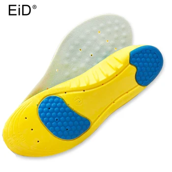 

EID lexible Cushioning Sports Insoles Women or Men Shoes Pad Gel Orthopedic Absorb Sweat Breathable Deodorant Military Insoles