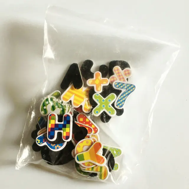41PCS/LOT.Letters.numbers.math soft magnet,white blackboard magnet.Kindergarten supplies.Teach your own.Math toys.English learn 4