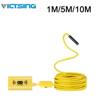 

VicTsing 1m WiFi Endoscope Camera Wifi Soft Cable IP68 Waterproof 8 LED Inspection Camera 1600*1200 HD Camera for iPhone Android
