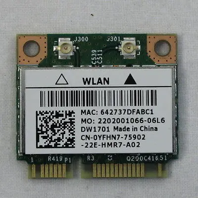 Беспроводная карта адаптера для Broadcom BCM94313HMGB BCM2070 BCM4313 DW1701 YFHN7 Half Mini PCI Express BT беспроводной Bluetooth