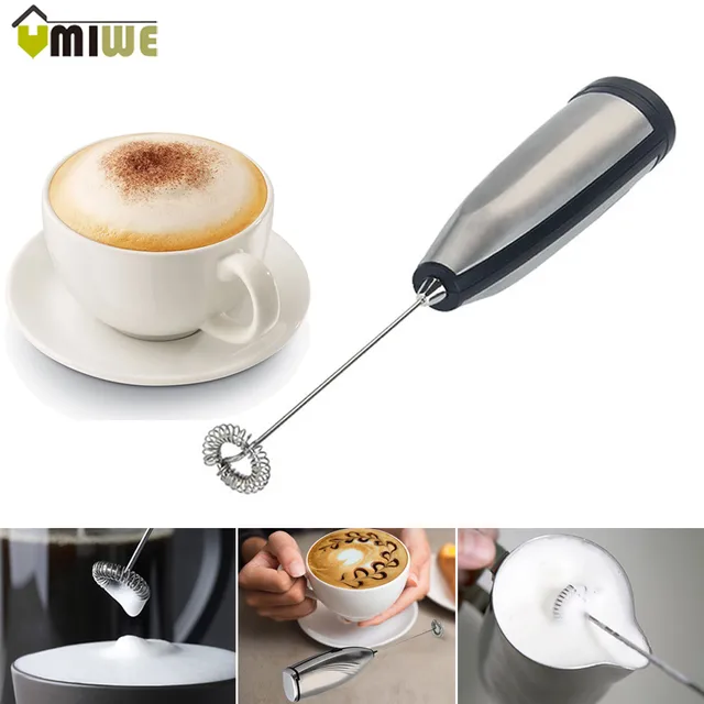 Electric Automatic Milk Frother For Coffee Cuccino Stirrer Electric Automatic Milk Frother For Coffee Cuccino Stirrer Foamer Handheld Stainless Steel Frothing Egg Beater Whisk