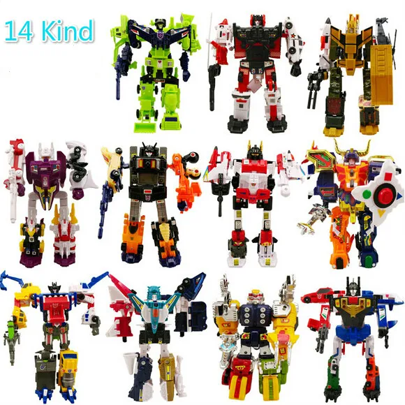Ko High Quality Plastic 6 In 1 Deformation Robot Toys Cars Plane