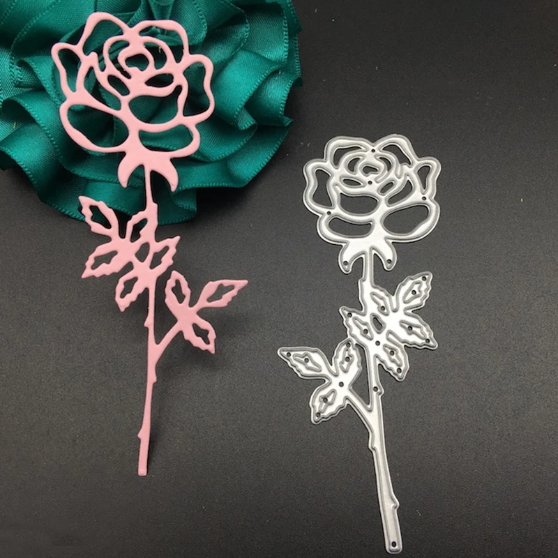

2PCS / Set Rouse Flower Dies in Cutting Dies Stencils Scrapbooking Dies Embossing For Card Making Photo Album Decorative Die Cut