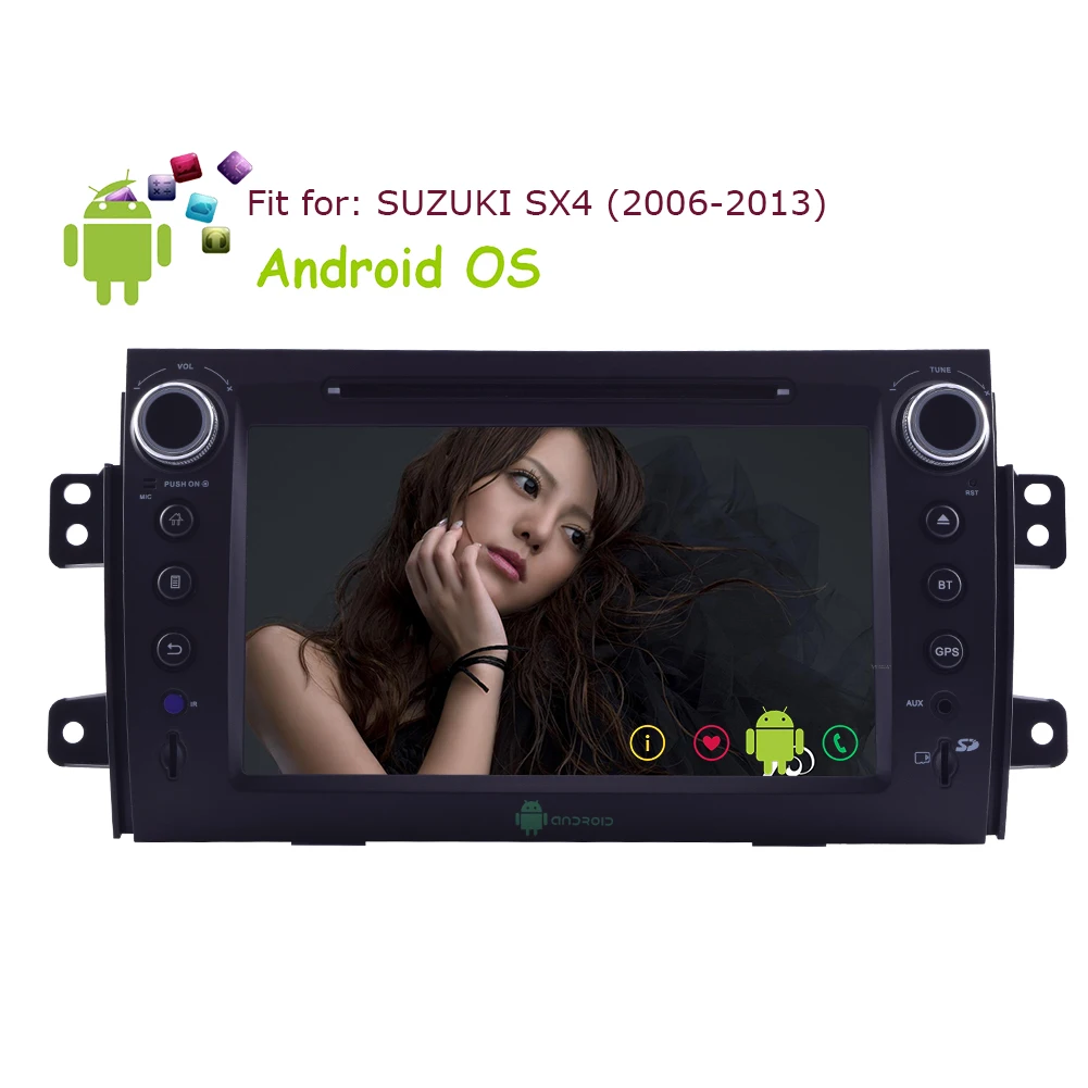 Top Android 4.4 Car DVD Stereo GPS 8" OBD2 PC APP 1080P Audio Video Touch Screen Capacitive Radio Sub 4Core Autoradio For Suzuki SX4 2 Top Android 4.4 Car DVD Stereo GPS 8" OBD2 PC APP 1080P Audio Video Touch Screen Capacitive Radio Sub 4Core Autoradio For Suzuki SX4 2