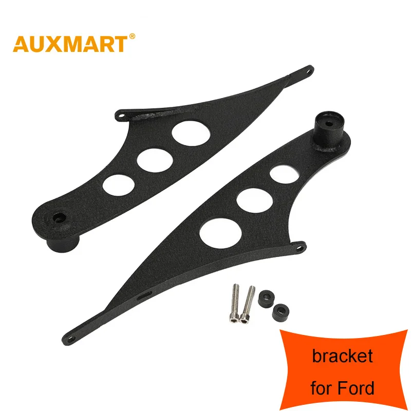 

Auxmart A pair Matt Black 50inch straight LED Offroad Light Bar Roof Top Mounting Bracket for Ford Raptor F150 2009-2014 SUV ATV