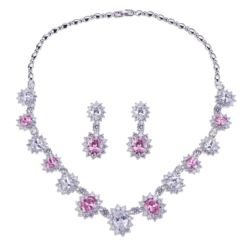 

Bettyue Brand Charm Fashion Luxury Jewelry Sets AAA Zircon Three Colors Geometric Bridal Jewelry Sets For Woman Wedding Gift