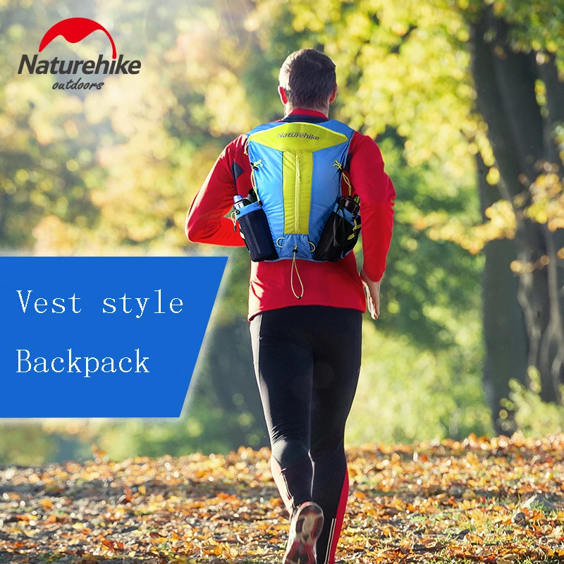 Naturehike Running Bag Outdoor Hiking Trekking Lightweight Marathon Backpack Running Vest Close Fitting Tactical 12L NH70B067-B