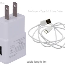 2A ЕС и США Тип штекера C usb-кабель для передачи данных кабель мобильного телефона путешествия Портативный адаптер переменного тока Зарядное устройство