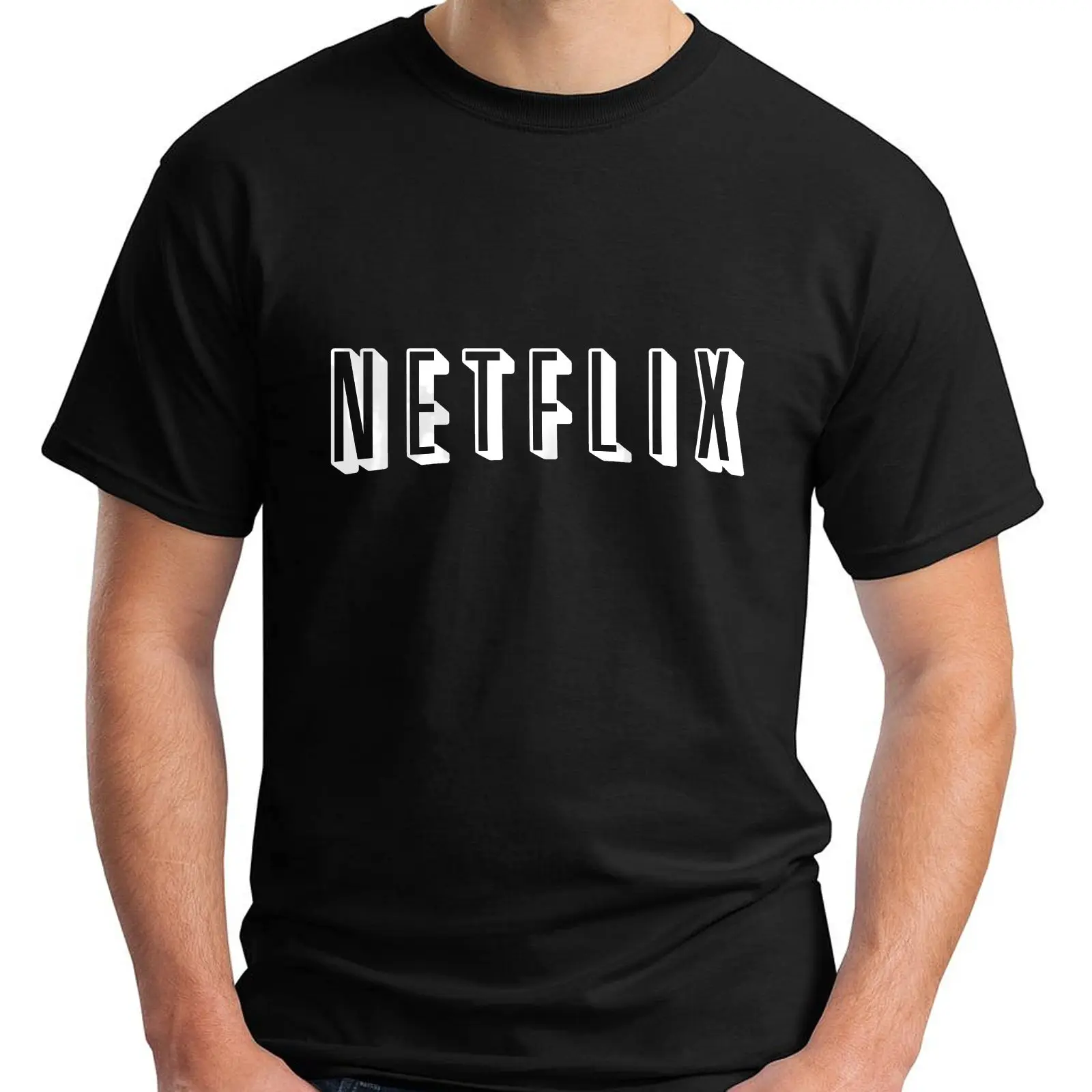 Netflix Movie футболка И Chill Хэллоуин Черная Мужская Размер S-3XL гордость футболки с