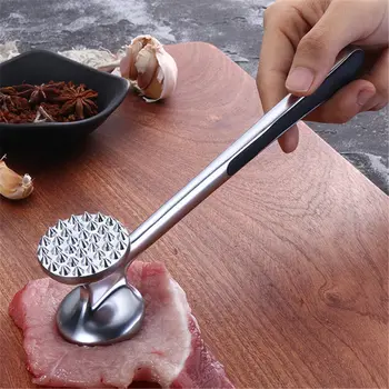 

1PCS High-grade Zinc Alloy Loose Tenderizers Meat Hammer Two Sides Pounders Knock-sided For Steak Pork Kitchen Tools