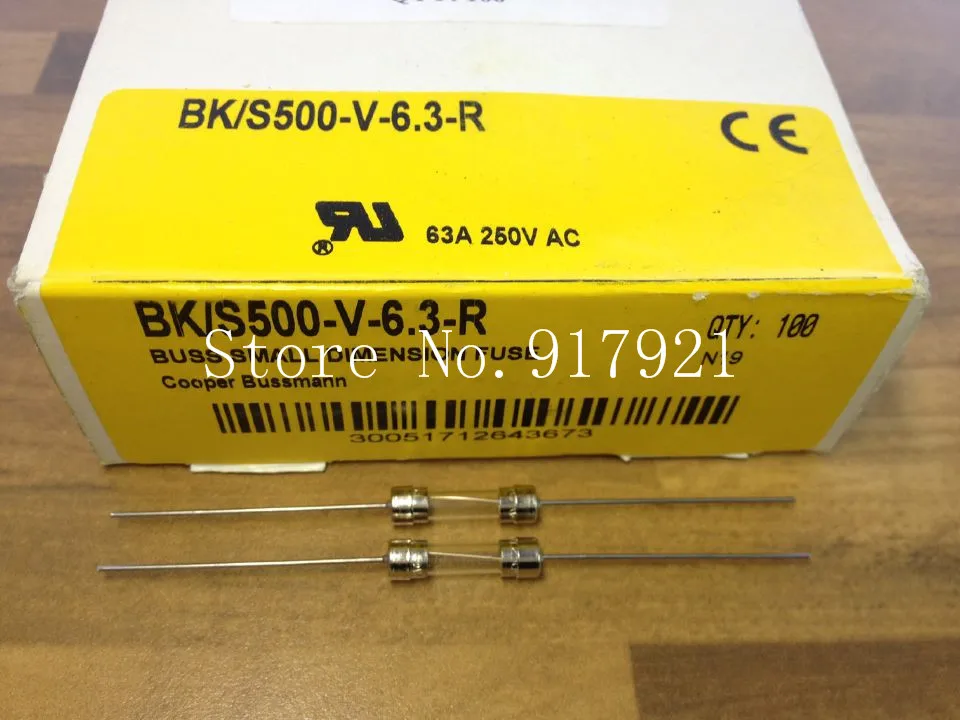 

[ZOB] The United States - BK/S500-V-6.3-R 6.3A250V BUSS 5X20 pin tube fuse --50PCS/LOT
