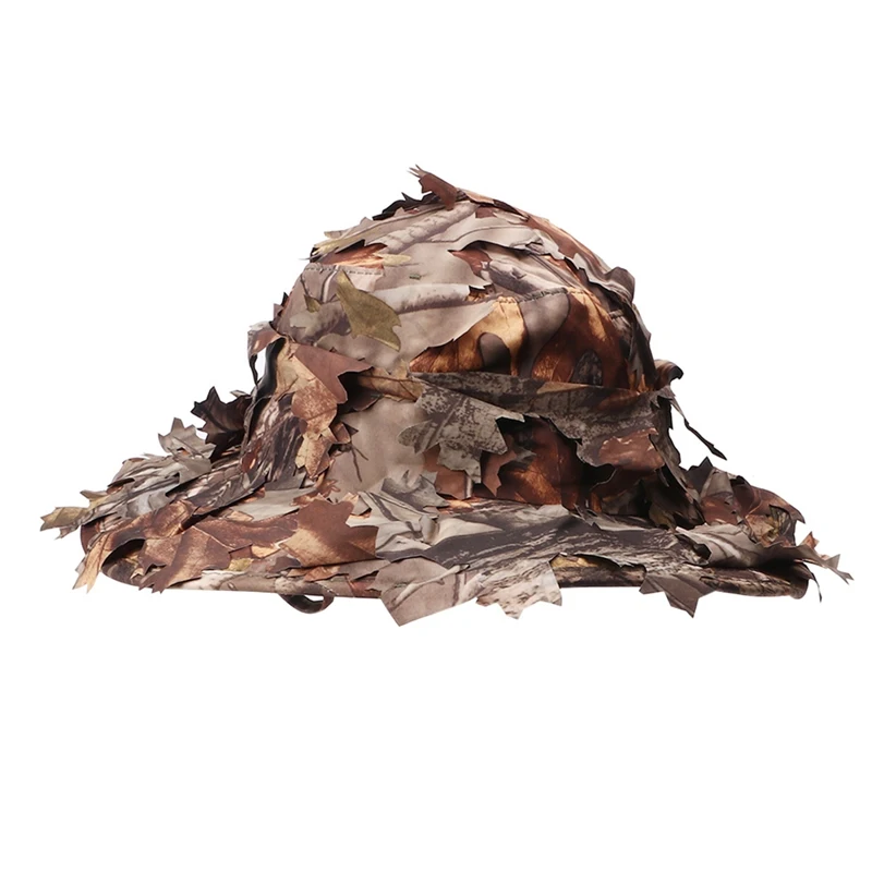 3D Leaves Bucket / Baseball Cap Women Men Quick Drying Waterproof Sunshade Cool Hat Head Wear