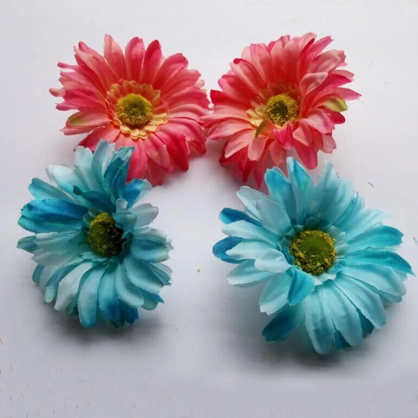 30PCS Gerberas,6.5CM Small Fabric Artificial Silk Gerbera Daisies Heads